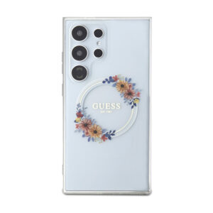 Guess IML Flowers Wreath MagSafe - Case Samsung Galaxy S24 Ultra Clear - Image 3