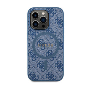 Guess 4G Collection Leather Metal Logo MagSafe - dėklas skirtas Apple iPhone 14 Pro blue - Image 3