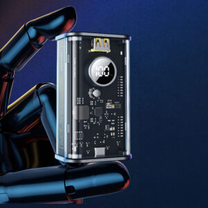 WEKOME WP-345 Vanguard Series - Power bank 10000 mAh Fast Charging su built-in USB-C & Lightning PD 20W cable + QC 22.5W juodos spalvos - Image 4