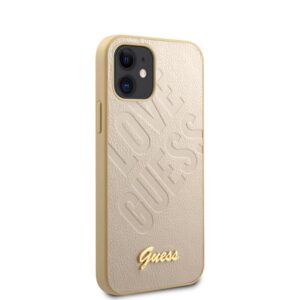 Guess Iridescent Love - dėklas skirtas Apple iPhone 12 mini Gold - Image 4