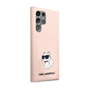 Karl Lagerfeld Silicone Choupette - dėklas skirtas Samsung Galaxy S24 Ultra Pink - Image 4