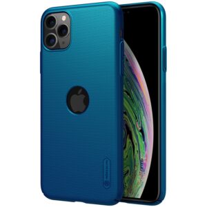 Nillkin Super Frosted Shield - dėklas skirtas Apple iPhone 11 Pro Max z wycięciem na logo Peacock Blue - Image 1