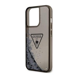 Guess Liquid Glitter Triangle Logo Case - dėklas skirtas Apple iPhone 14 Pro Max Black - Image 6