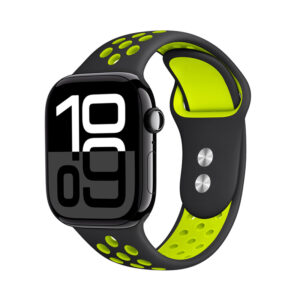 Crong Duo Sport – apyrankė skirta Apple Watch 38/40/41/42 mm black/lime - Image 2
