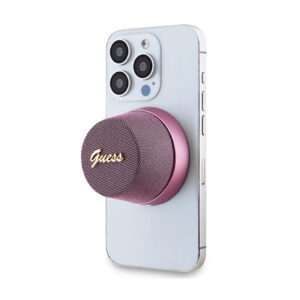 Guess Magnetic Script Metal Logo - Bluetooth speaker V5.3 pink - Image 5