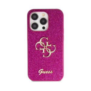 Guess Glitter Script Big 4G - Apple iPhone 15 Pro Max Case Purple - Image 3