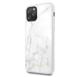 Guess Marble Tempered Glass Hardcase - dėklas skirtas Apple iPhone 11 Pro white - Image 2
