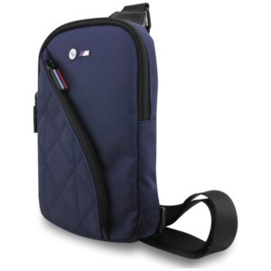 BMW Nylon Pocket & Metal Logo - Crossbody Phone Bag (Navy Blue) - Image 2