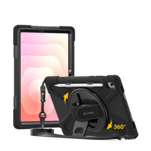Crong Defender Plus – Rugged dėklas Samsung Galaxy Tab S11 11” juodos spalvos