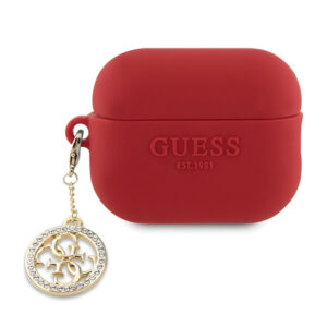 Guess 3D Rubber 4G Diamond Charm - AirPods Pro 2 Case (Red) - Image 1