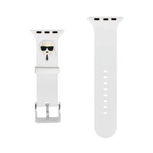 Karl Lagerfeld Silicone Karl Head - Watch Strap for Apple Watch 38/40/41 mm (White) - Image 3