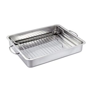 Küchenprofi Style - Stainless Steel Roasting Pan with Rack 40×31.5×6.5 cm
