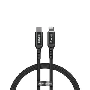 Crong Armor Link - USB-C to Lightning MFi Braided Cable 150cm black - Image 3