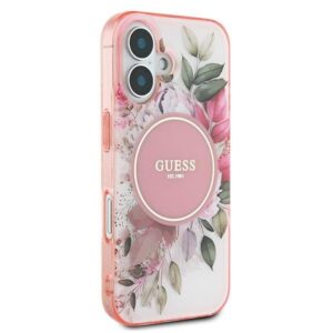 Guess IML Flower & Tonal Circle MagSafe - dėklas skirtas Apple iPhone 16 Pink - Image 4
