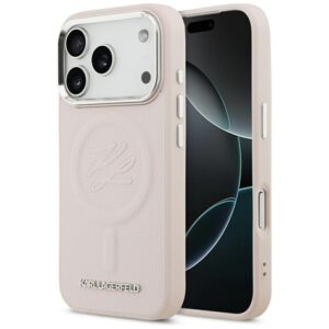Karl Lagerfeld Initial & Metal Logo MagSafe - dėklas skirtas Apple iPhone 17 Pro Max pink - Image 1