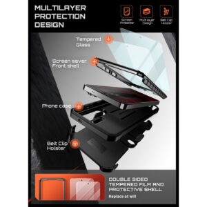 SupCase Unicorn Beetle Pro & apsauginis stiklas 2-pack Samsung Galaxy S26 Ultra dėklas juodos spalvos - Image 5