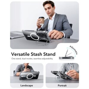 ESR Classic Hybrid KickStand MagSafe Samsung Galaxy S26 Ultra skaidrus - Image 5