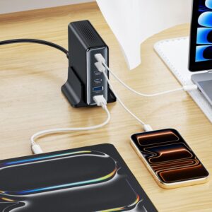 Tech-Protect DC160W-GAN 6-Port stalinis įkroviklis PD 160W / QC3.0 juodos spalvos - Image 5