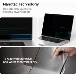 Apsauginė plėvelė su privatumo filtru Spigen SAFE VIEW MacBook Pro 14 M1 / M2 / M3 / M4 / M5 2021-2025 PRIVACY - Image 5