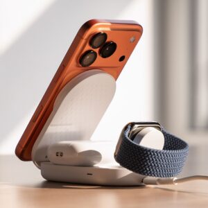 Ringke QI2.2 25W 3in1 Magnetic MagSafe belaidis sulankstomas įkroviklis baltos spalvos - Image 5