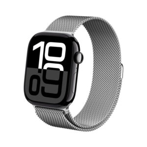 Crong Milano Steel – Stainless steel strap for Apple Watch 44/45/46/49 mm (silver)