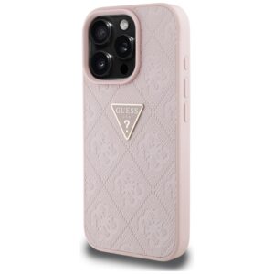 Guess Hot Stamp 4G Pattern Triangle Metal Logo - dėklas skirtas Apple iPhone 16 Pro Max pink - Image 2