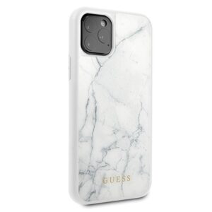 Guess Marble Tempered Glass Hardcase - dėklas skirtas Apple iPhone 11 Pro white - Image 6