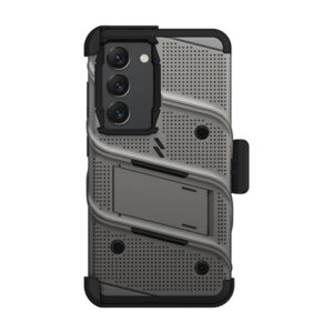 ZIZO BOLT Series - Armoured case skirtas Samsung Galaxy S23 with 9H stiklas skirtas screen + holder with stand (Grey) - Image 3