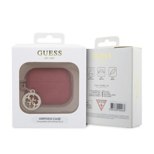 Guess 3D Rubber 4G Diamond Charm - AirPods Pro 2 Case (Red) - Image 4