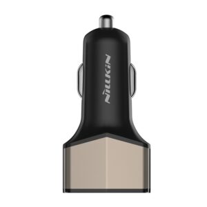Nillkin Celerity automobilinis įkroviklis - 2x USB-A + 1x USB-C, 32W aukso spalvos