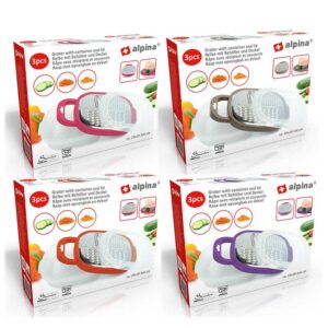 Alpina - multifunction grater with container (purple) - Image 2