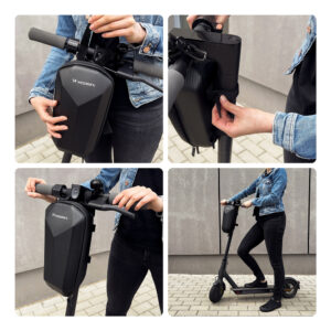 Wozinsky waterproof scooter handlebar bag 4l handlebar bag black (WSB2BK) - Image 9