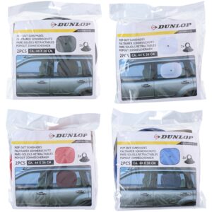 Dunlop - Sun visor for car side windows 36x44 cm 2 pcs (red) - Image 3