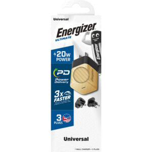 Energizer Ultimate - Multiplug EU / UK / US GaN 20W PD mains įkroviklis aukso spalvos - Image 4