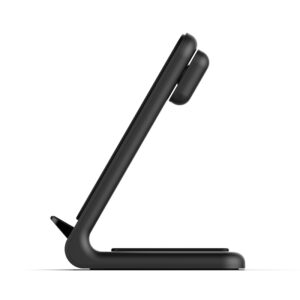 Crong PowerSpot Pivot Stand - 3-in-1 belaidis įkroviklis for Samsung & Android, Galaxy Watch and TWS headphones juodos spalvos - Image 3