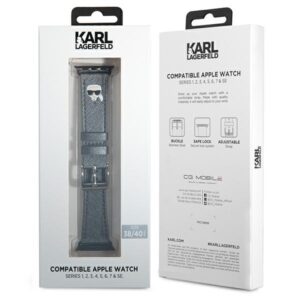 Karl Lagerfeld Silicone Karl Head - Watch Strap for Apple Watch 38/40/41 mm (Black) - Image 2