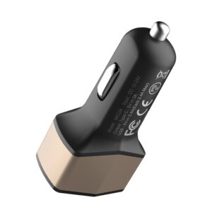 Nillkin Celerity automobilinis įkroviklis - 2x USB-A + 1x USB-C, 32W aukso spalvos - Image 4