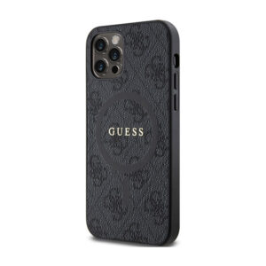 Guess 4G Collection Leather Metal Logo MagSafe - dėklas skirtas Apple iPhone 12 / Apple iPhone 12 Pro Black - Image 2