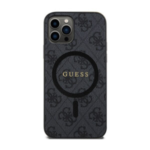 Guess 4G Collection Leather Metal Logo MagSafe - dėklas skirtas Apple iPhone 12 / Apple iPhone 12 Pro Black - Image 3