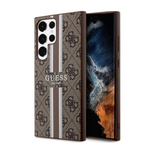 Guess 4G Printed Stripe - dėklas skirtas Samsung Galaxy S23 Ultra Brown - Image 1
