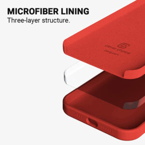 Crong Color Cover Liquid Silicone dėklas skirtas Apple iPhone 13 Pro Red - Image 4