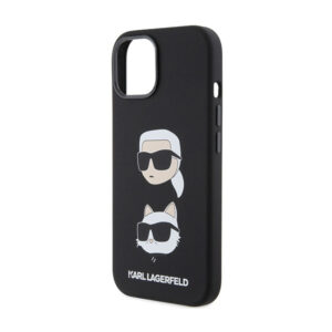Karl Lagerfeld Silicone Karl & Choupette Heads - Apple iPhone 15 Case black - Image 6