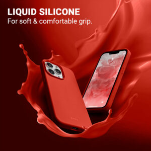 Crong Color Cover Liquid Silicone dėklas skirtas Apple iPhone 13 Pro Red - Image 5