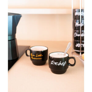 Friends - Ceramic mug set with stand 150ml 6 pcs. - Image 6
