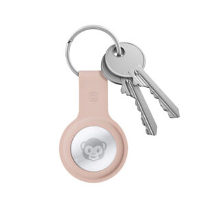 Crong Silicone Case with Key Ring - Protective case for Apple AirTag key ring Sand Pink