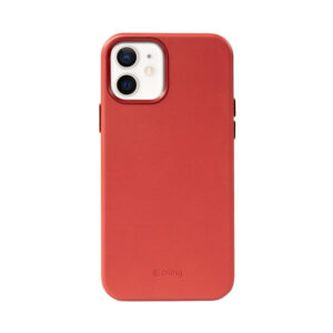 Crong Essential Cover Magnetic - Leather dėklas skirtas Apple iPhone 12 / Apple iPhone 12 Pro MagSafe Red - Image 3
