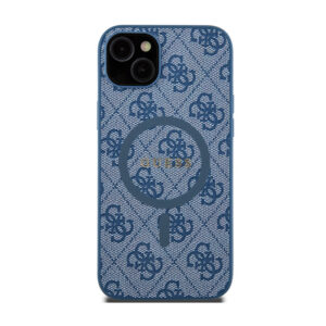 Guess 4G Collection Leather Metal Logo MagSafe - dėklas skirtas Apple iPhone 15/14/13 Blue - Image 3