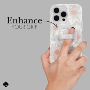 Kate Spade New York Magnetic Loop Grip - MagSafe finger holder The Sparkle Silver - Image 5