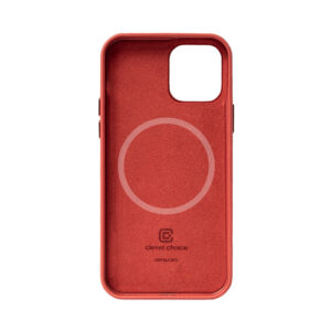 Crong Essential Cover Magnetic - Leather dėklas skirtas Apple iPhone 12 / Apple iPhone 12 Pro MagSafe Red - Image 4