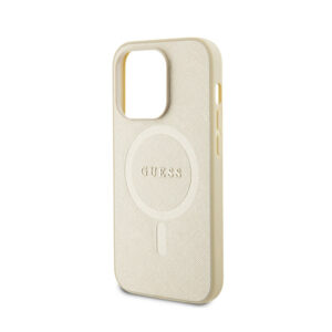 Guess Saffiano MagSafe - Apple iPhone 15 Pro Max Case gold - Image 6